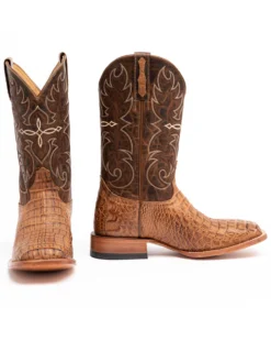 Cody James Men's Burnished Caiman Exotic Boots - Broad Square Toe -Cody James 036W27 41 P1