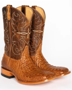 Cody James Men's Burnished Caiman Exotic Boots - Broad Square Toe -Cody James 036W27 41 P3