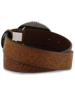 Cody James Men's Bronc Buckle Tooled Leather Belt -Cody James 1202H7 22 D2