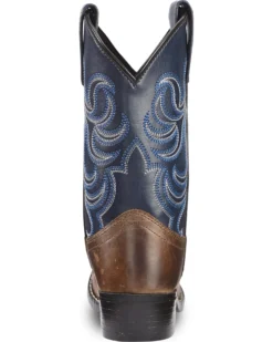 Cody James Boys' Two-Tone Embroidered Western Boots - Round Toe -Cody James 2000221649 200 BK