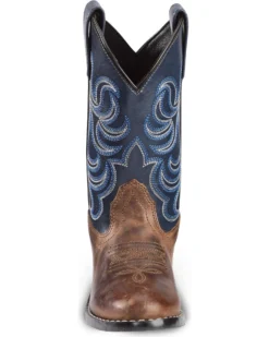 Cody James Boys' Two-Tone Embroidered Western Boots - Round Toe -Cody James 2000221649 200 FT