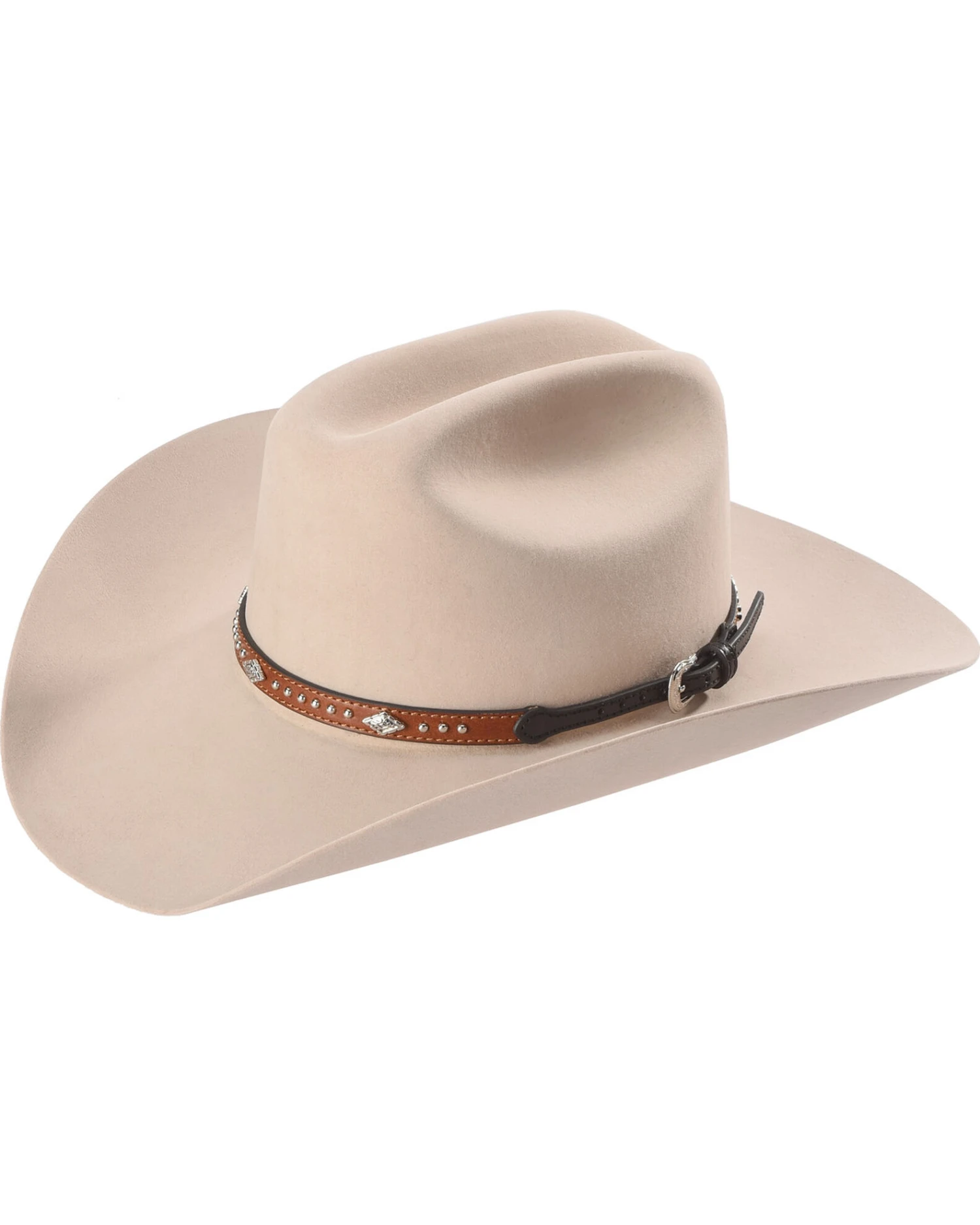 Cody James Silver Studs With Diamond Conchos Hat Band 2 Cody James Silver Studs With Diamond Conchos Hat Band - Image 2