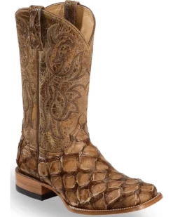 Cody James Men's Pirarucu Exotic Boots - Broad Square Toe -Cody James 2000231407 200 P1