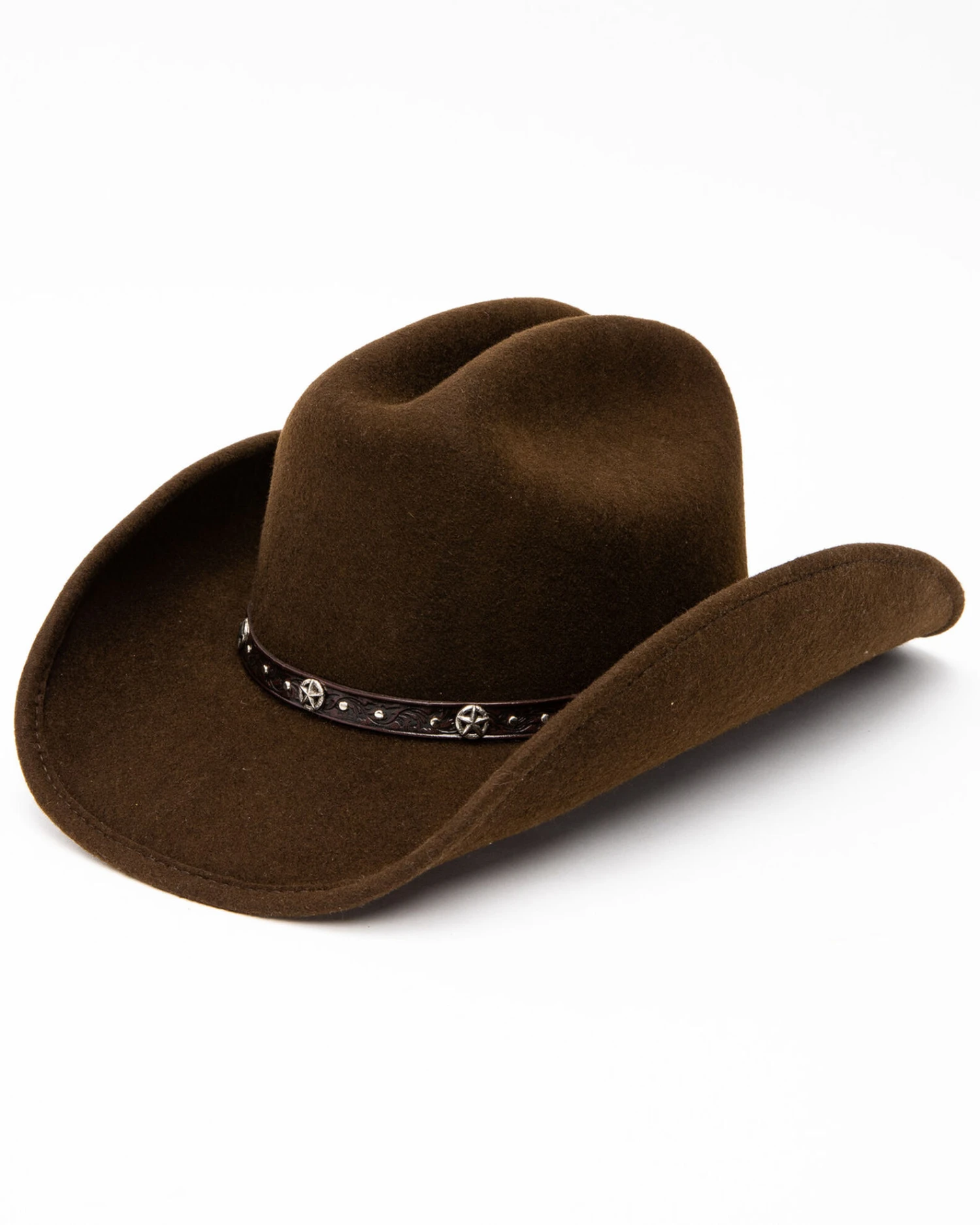 Cody James Men's Cattleman Tooled Star Concho Band Wool Hat 1 Cody James Men's Cattleman Tooled Star Concho Band Wool Hat