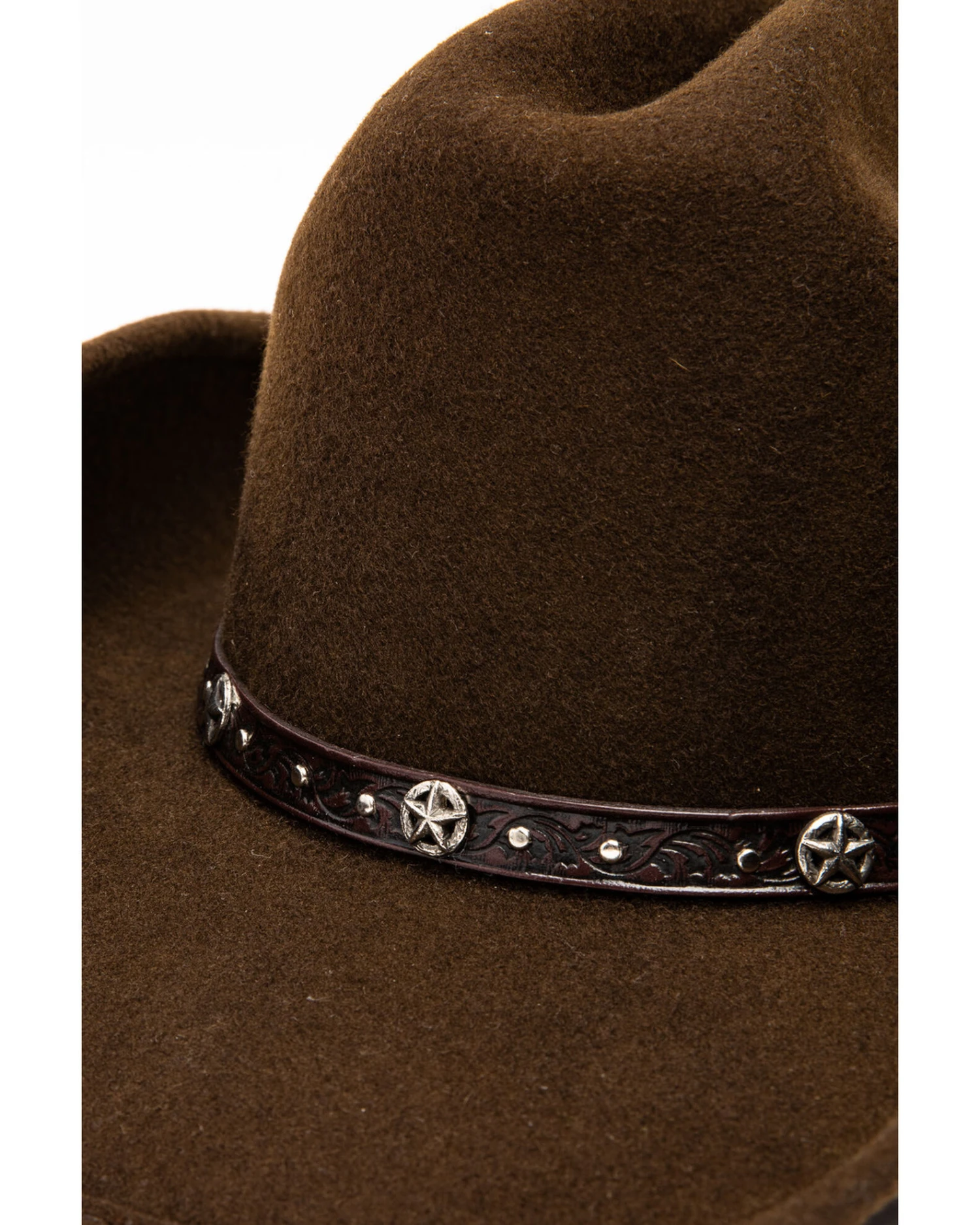 Cody James Men's Cattleman Tooled Star Concho Band Wool Hat 6 Cody James Men's Cattleman Tooled Star Concho Band Wool Hat - Image 6