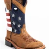 Cody James Boys' USA Flag Western Boots - Broad Square Toe