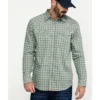 Cody James Men's FR Woven Plaid Print Long Sleeve Button Down Work Shirt 