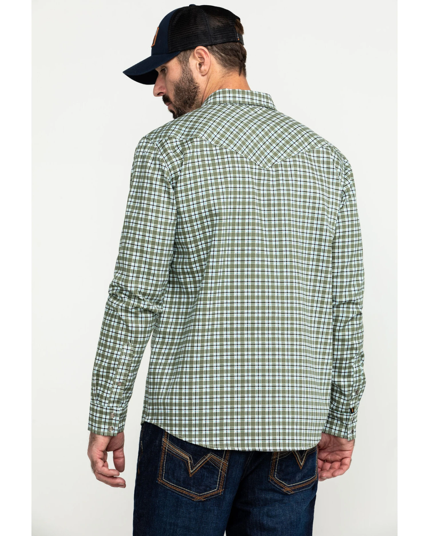 Cody James Men's FR Woven Plaid Print Long Sleeve Button Down Work Shirt 2 Cody James Men's FR Woven Plaid Print Long Sleeve Button Down Work Shirt - Image 2