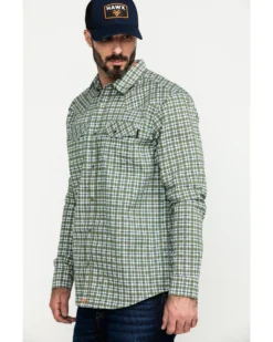 Cody James Men's FR Woven Plaid Print Long Sleeve Button Down Work Shirt 8 Cody James Men's FR Woven Plaid Print Long Sleeve Button Down Work Shirt -Cody James 2000284553 300 P3