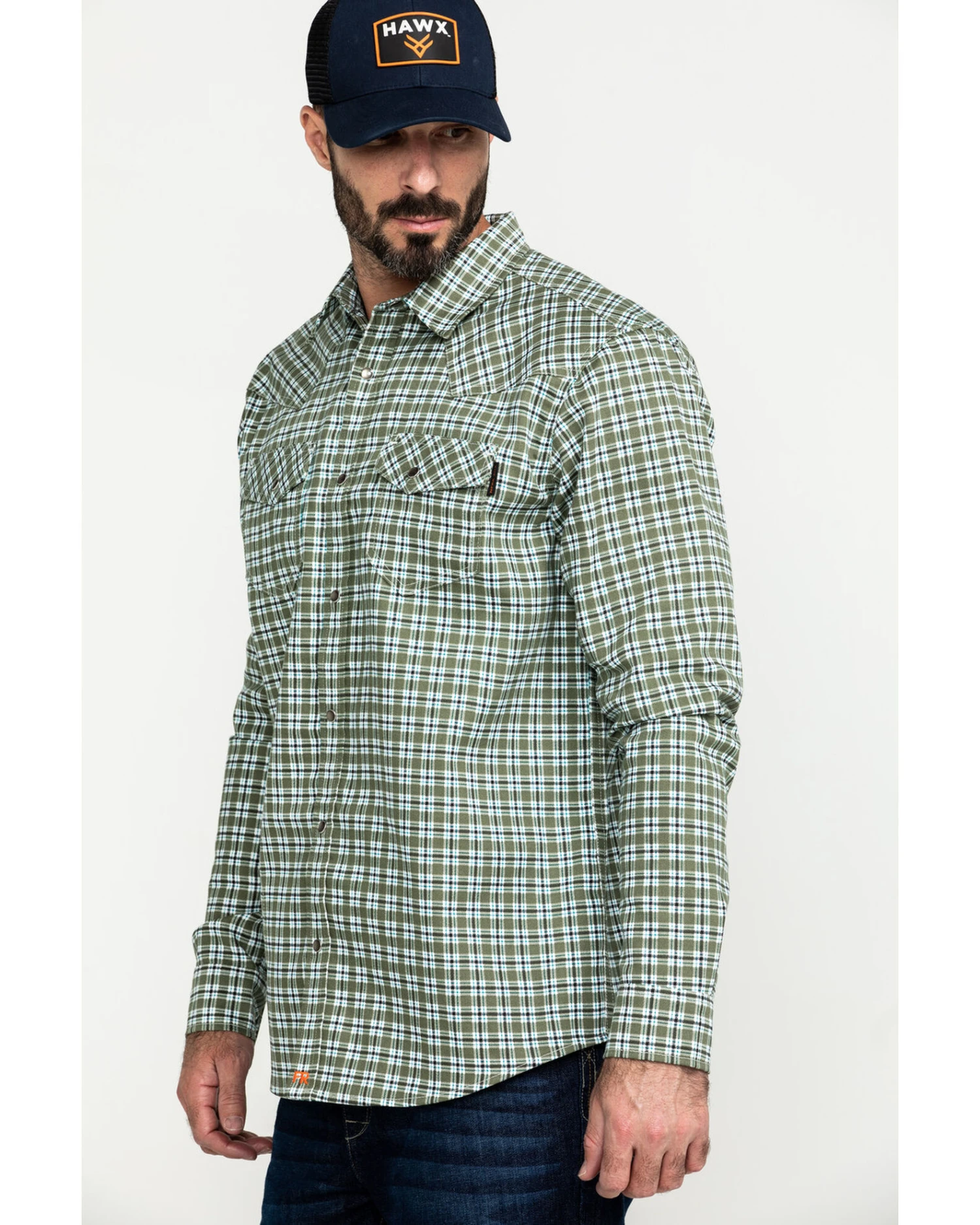 Cody James Men's FR Woven Plaid Print Long Sleeve Button Down Work Shirt 3 Cody James Men's FR Woven Plaid Print Long Sleeve Button Down Work Shirt - Image 3