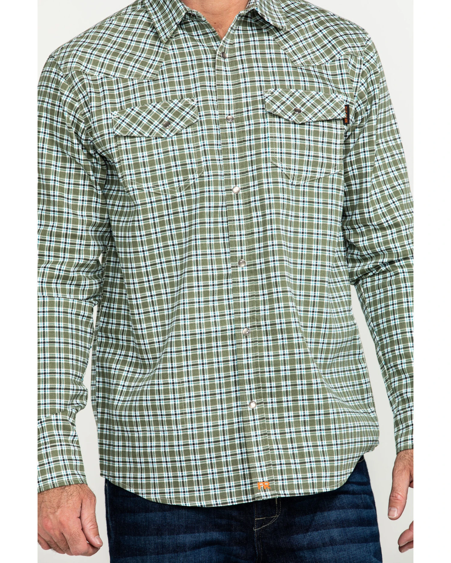 Cody James Men's FR Woven Plaid Print Long Sleeve Button Down Work Shirt 4 Cody James Men's FR Woven Plaid Print Long Sleeve Button Down Work Shirt - Image 4