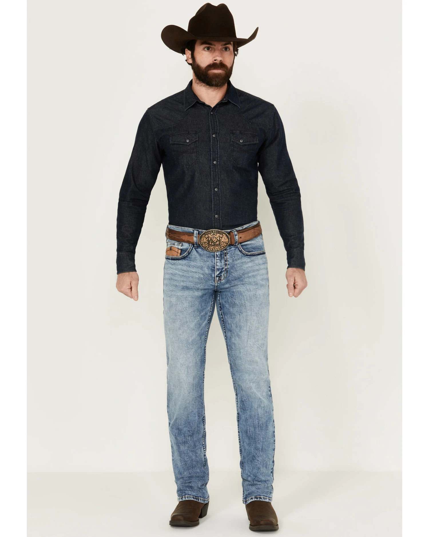 Cody James Core Men's Clover Leaf Light Wash Stretch Slim Straight Jeans 6 Cody James Core Men's Clover Leaf Light Wash Stretch Slim Straight Jeans - Image 6