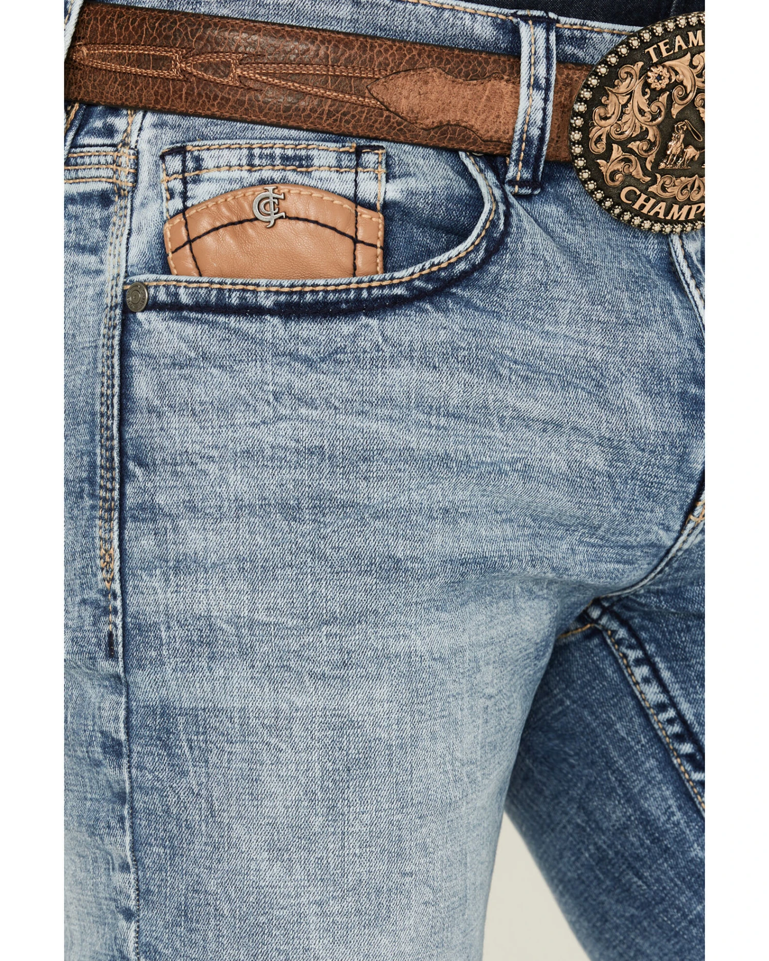 Cody James Core Men's Clover Leaf Light Wash Stretch Slim Straight Jeans 1 Cody James Core Men's Clover Leaf Light Wash Stretch Slim Straight Jeans