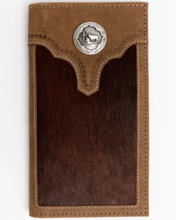 Cody James Men's Hair On Praying Cowboy Leather Checkbook Wallet