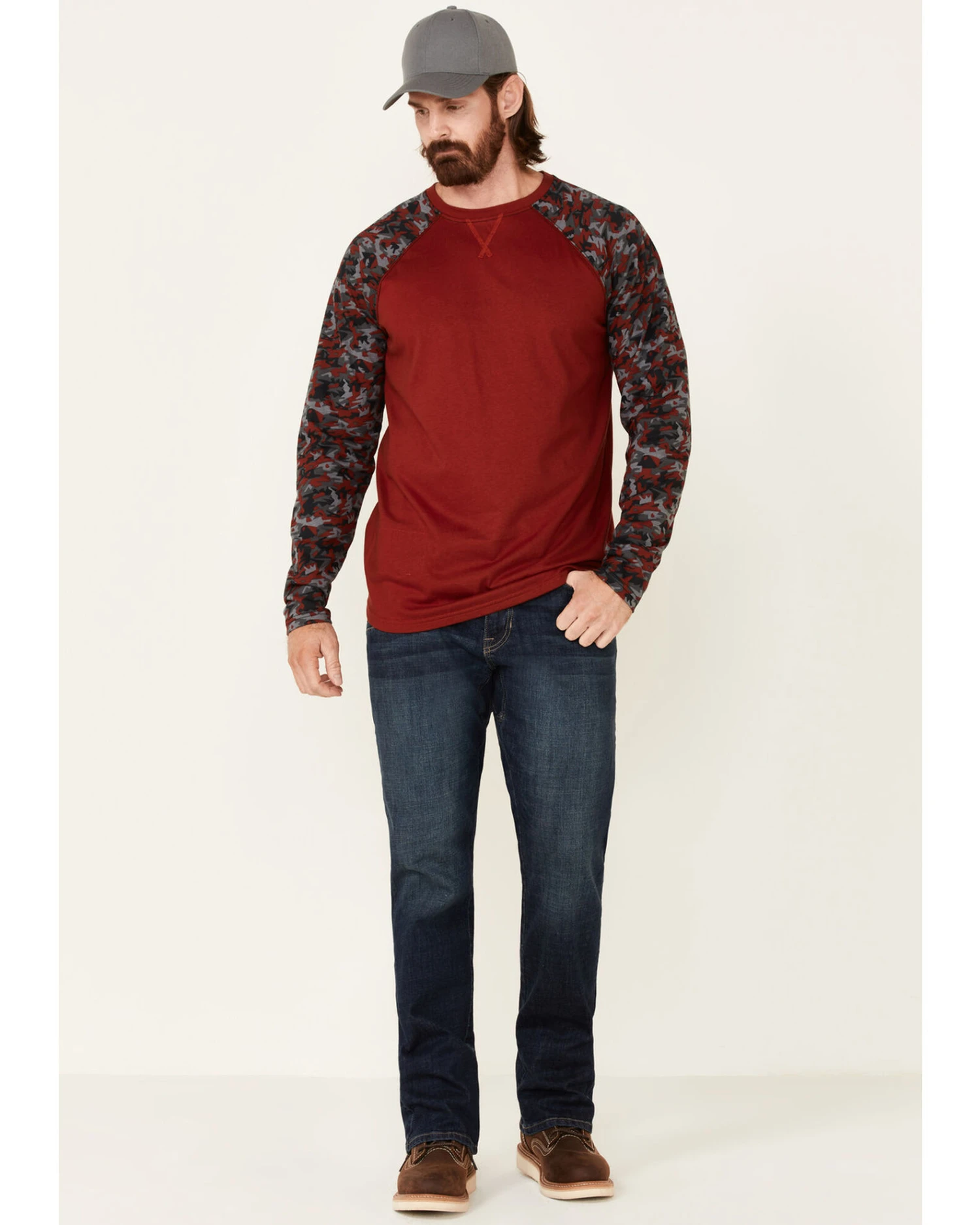 Cody James Men's FR Chili Long Sleeve Work Raglan T-Shirt 2 Cody James Men's FR Chili Long Sleeve Work Raglan T-Shirt - Image 2