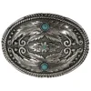 Cody James Men's Fancy Feathers Turquoise Buckle