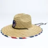 Cody James Men's USA Strong Lifeguard Straw Sun Hat 