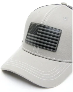 Cody James Men's Gray Flag Patch Mesh Back Ball Cap  -Cody James 2000339182 020 P3