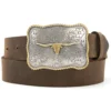 Cody James Men's Scalloped Longhorn Western Belt