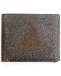 Cody James Men's Brown Don't Tread On Me Bifold Wallet