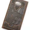 Cody James Men's Bi-Fold Crocodile Print Embossed Rodeo Wallet