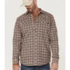 Cody James Men's FR Small Plaid Print Long Sleeve Pearl Snap Work Shirt 