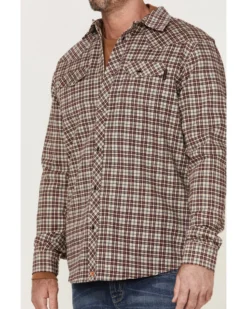 Cody James Men's FR Small Plaid Print Long Sleeve Pearl Snap Work Shirt  -Cody James 2000343143 640 P3