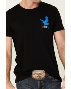 Cody James Men's US Eagle Flag Graphic Short Sleeve T-Shirt - Black -Cody James 2000343153 001 P3