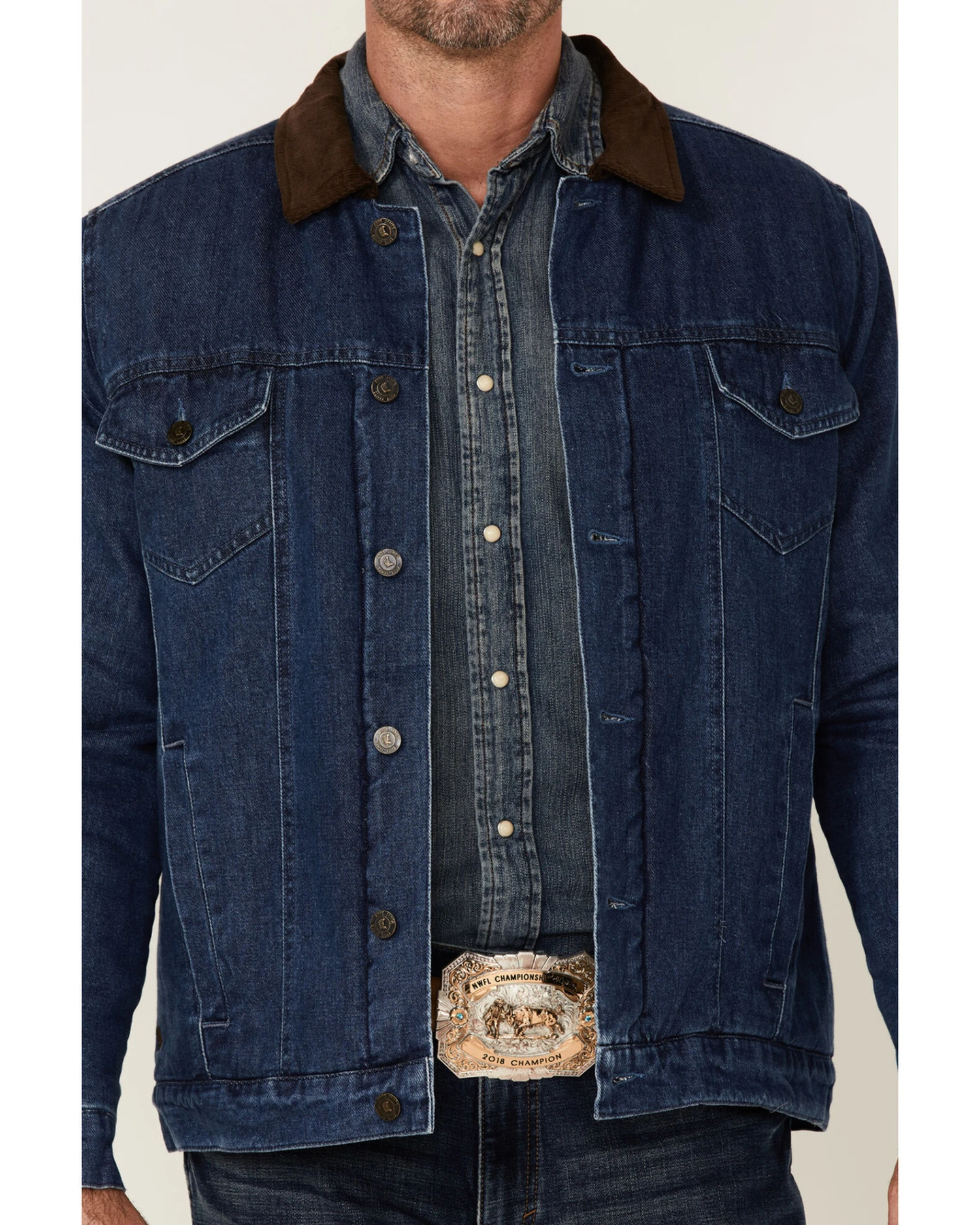 Cody James Men's Grand Teton 3.0 Sherpa-Lined Button-Front Denim Jacket 4 Cody James Men's Grand Teton 3.0 Sherpa-Lined Button-Front Denim Jacket - Image 4