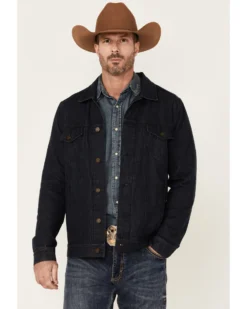 Cody James Men's Indigo Washed Button Down Unlined Denim Jacket 