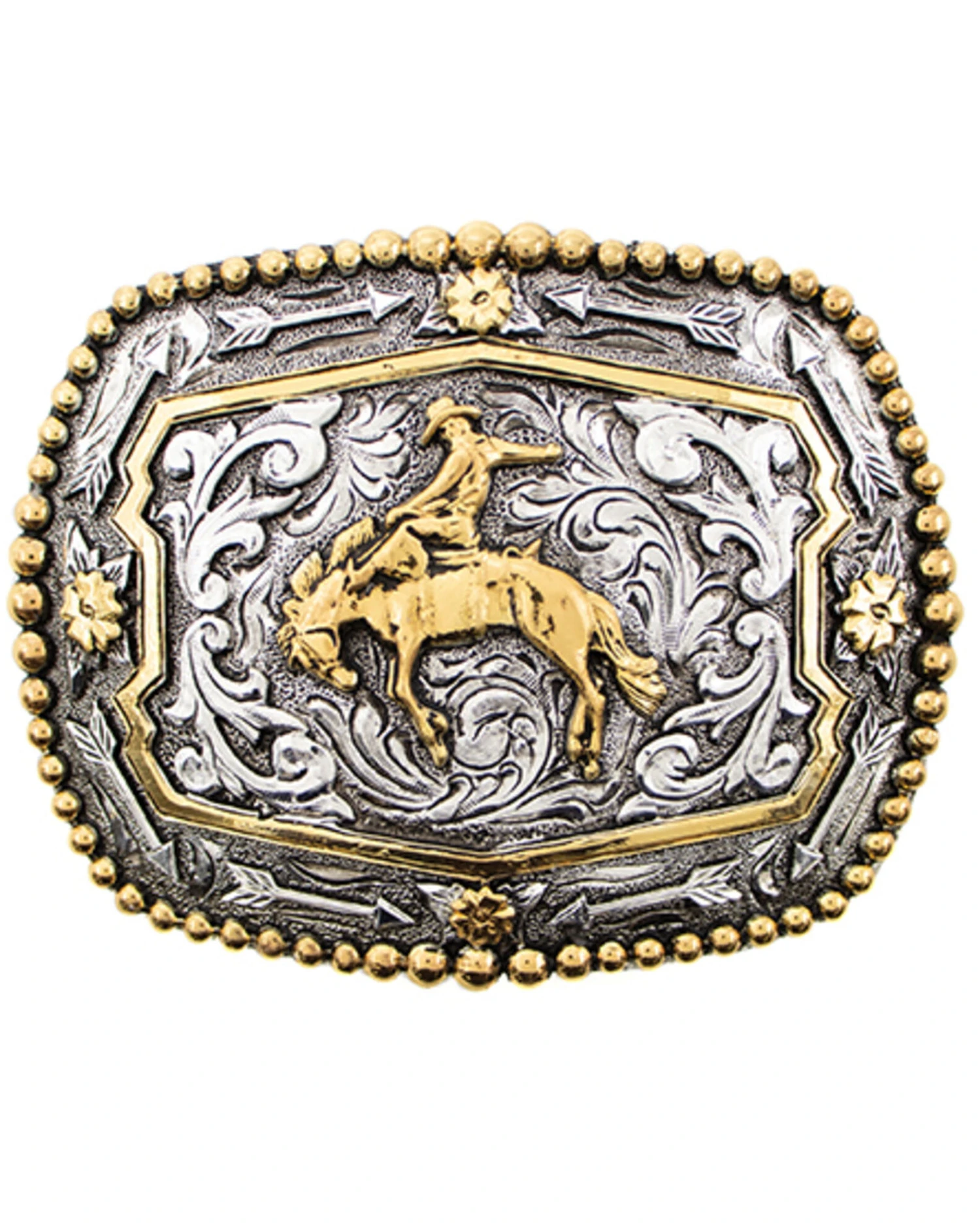 Cody James Men's Bronco Rider Beaded Edge Belt Buckle 1 Cody James Men's Bronco Rider Beaded Edge Belt Buckle