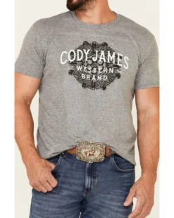 Cody James Men's Gray Southwestern Cylinder Graphic Short Sleeve T-Shirt  -Cody James 2000351762 070 P3