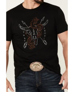 Cody James Men's Crossways Graphic Short Sleeve T-Shirt - Black -Cody James 2000351765 001 P3