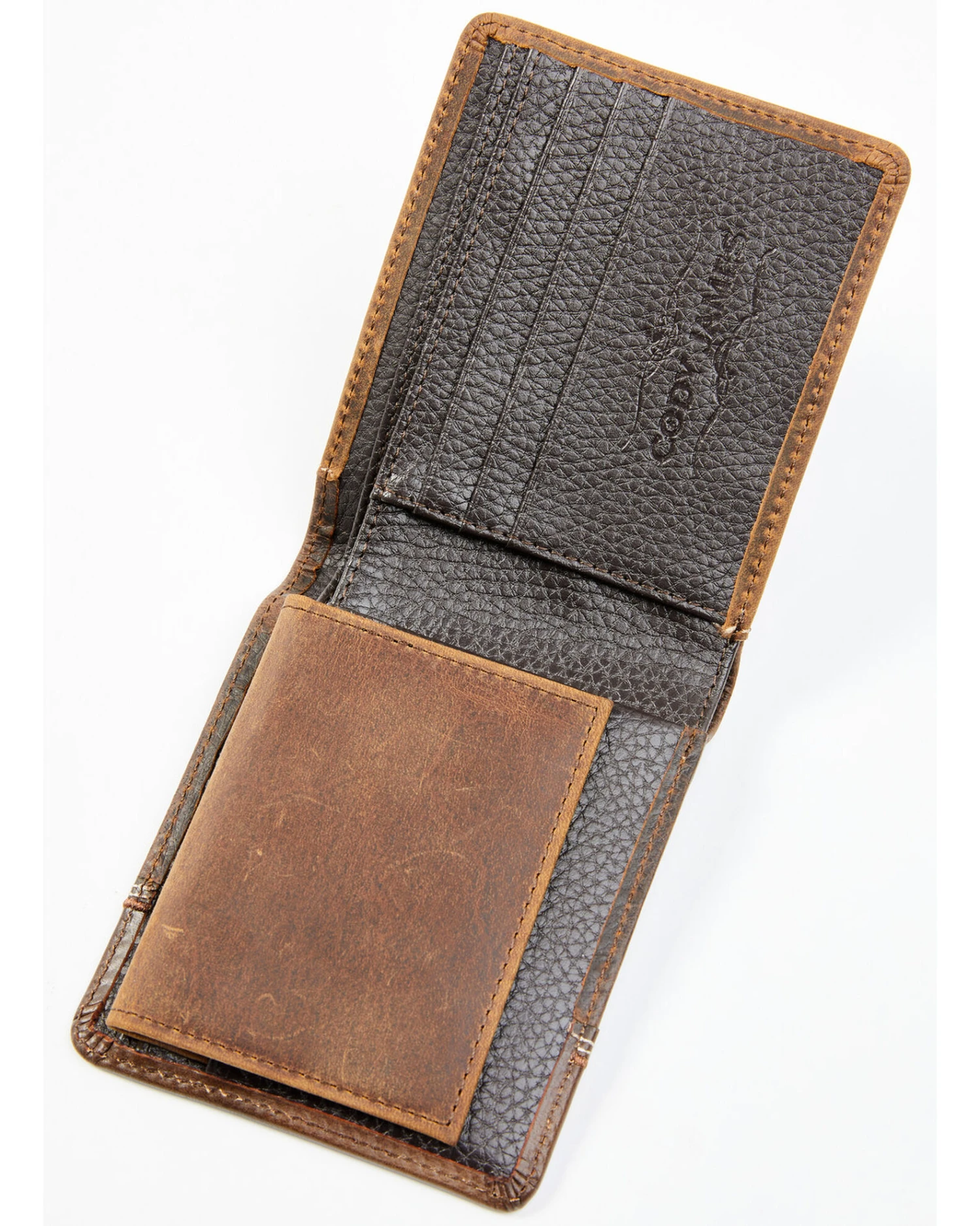 Cody James Men's Brown Ostrich Bifold Tooled Wallet 2 Cody James Men's Brown Ostrich Bifold Tooled Wallet - Image 2