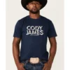 Cody James Men's Navy Southwestern Logo Short Sleeve T-Shirt 