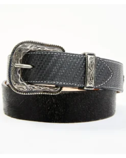 Cody James Men's Hair-On Black Western Belt