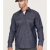 Cody James Men's FR Denim Mount Vernon Long Sleeve Snap Work Shirt 