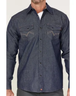 Cody James Men's FR Denim Mount Vernon Long Sleeve Snap Work Shirt  -Cody James 2000357966 402 P3
