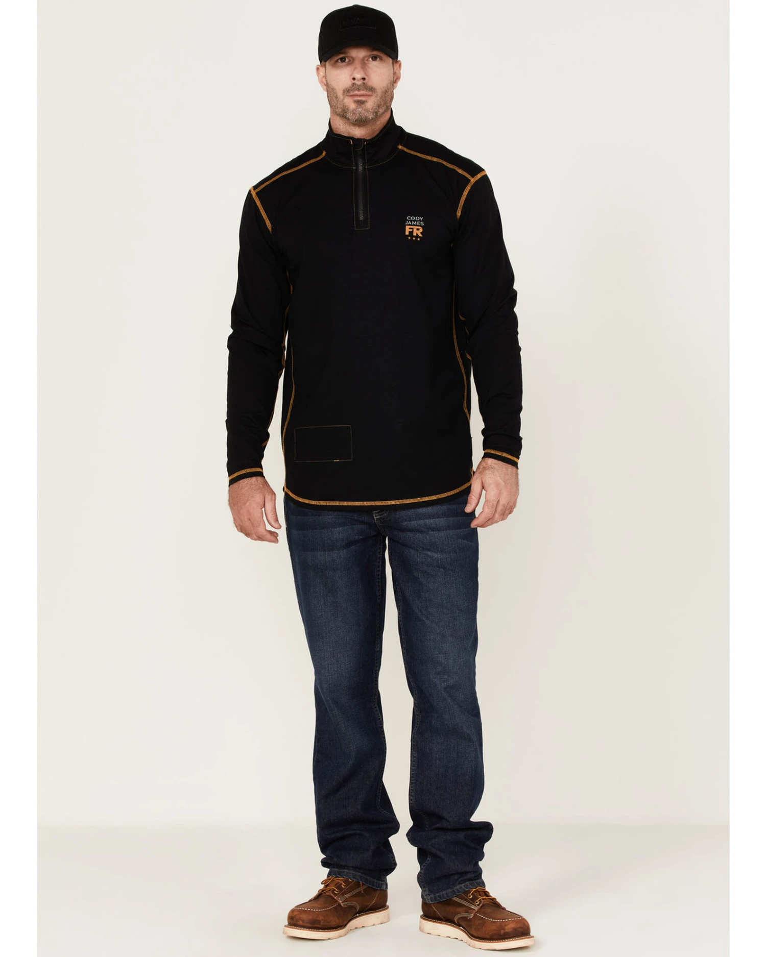 Cody James Men's FR Knit 1/4 Zip-Front Work Pullover 2 Cody James Men's FR Knit 1/4 Zip-Front Work Pullover - Image 2