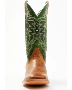 Cody James Men's Peridot Green Leather Western Boots - Broad Square Toe