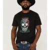 Cody James Men's Viva Mexico Muertos Skull Graphic Short Sleeve T-Shirt 