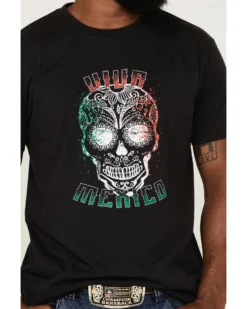 Cody James Men's Viva Mexico Muertos Skull Graphic Short Sleeve T-Shirt  -Cody James 2000359069 001 P3