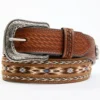 Cody James Men's Southwestern Concho Ribbon Inlay Belt