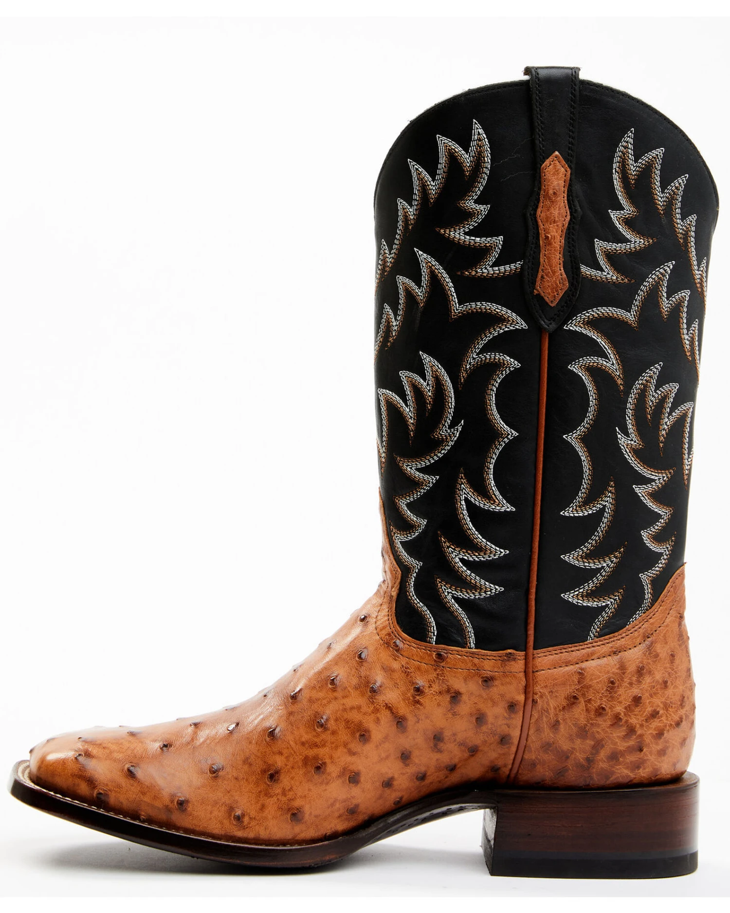 Cody James Men's Full Quill Cognac Ostrich Exotic Western Boots - Broad Square Toe 3 Cody James Men's Full Quill Cognac Ostrich Exotic Western Boots - Broad Square Toe - Image 3