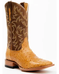 Cody James Men's Full-Quill Ostrich Exotic Western Boots - Broad Square Toe -Cody James 2000359773 200 P1 1