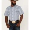 Cody James Men's Springs Vertical Stripe Short Sleeve Snap Western Shirt 