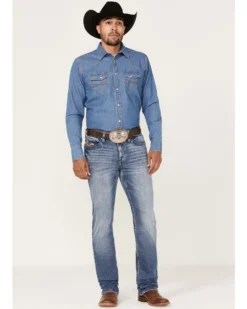 Cody James Men's Dice House Medium Wash Stretch Stackable Straight JeansÂ