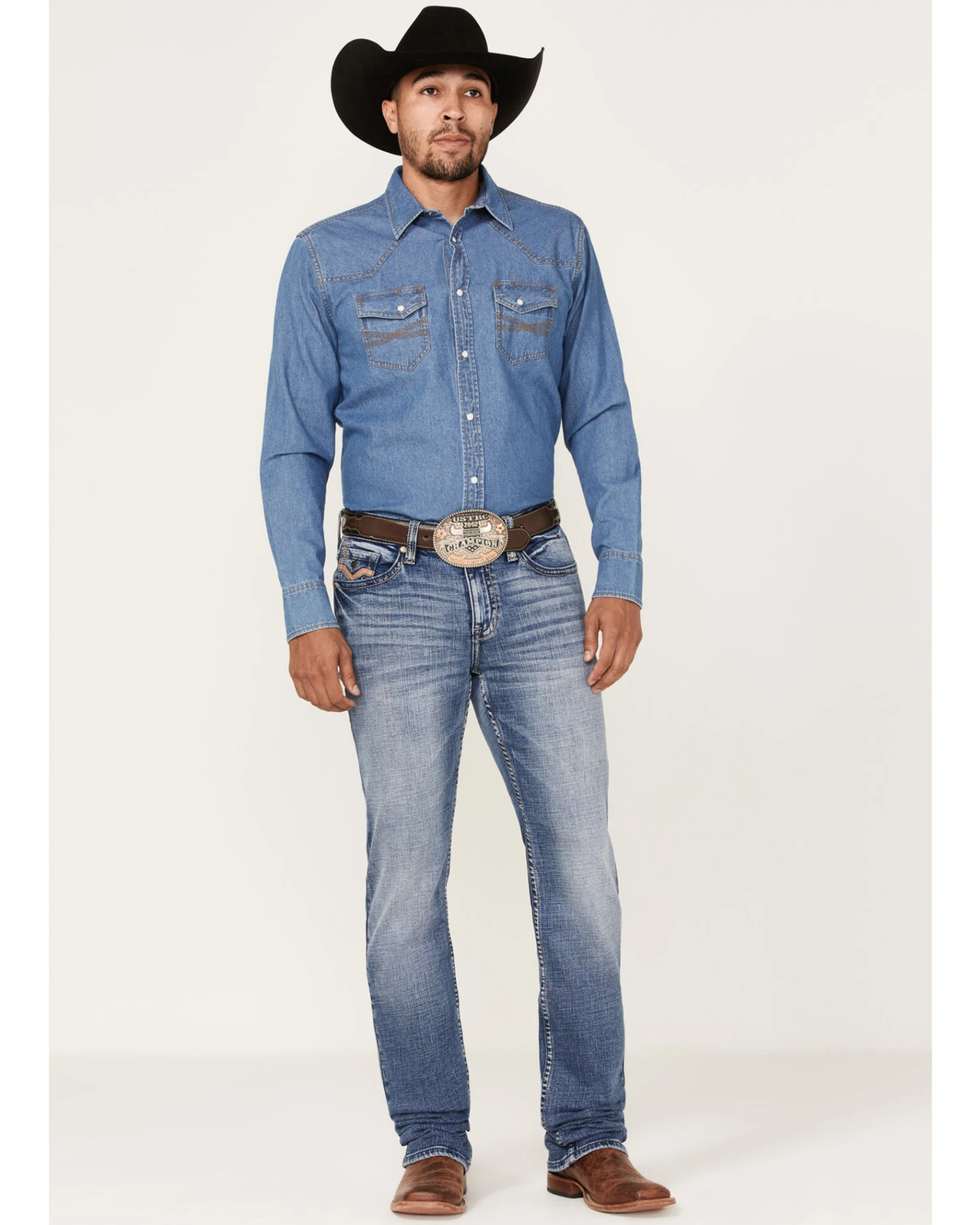 Cody James Men's Dice House Medium Wash Stretch Stackable Straight Jeans 1 Cody James Men's Dice House Medium Wash Stretch Stackable Straight Jeans