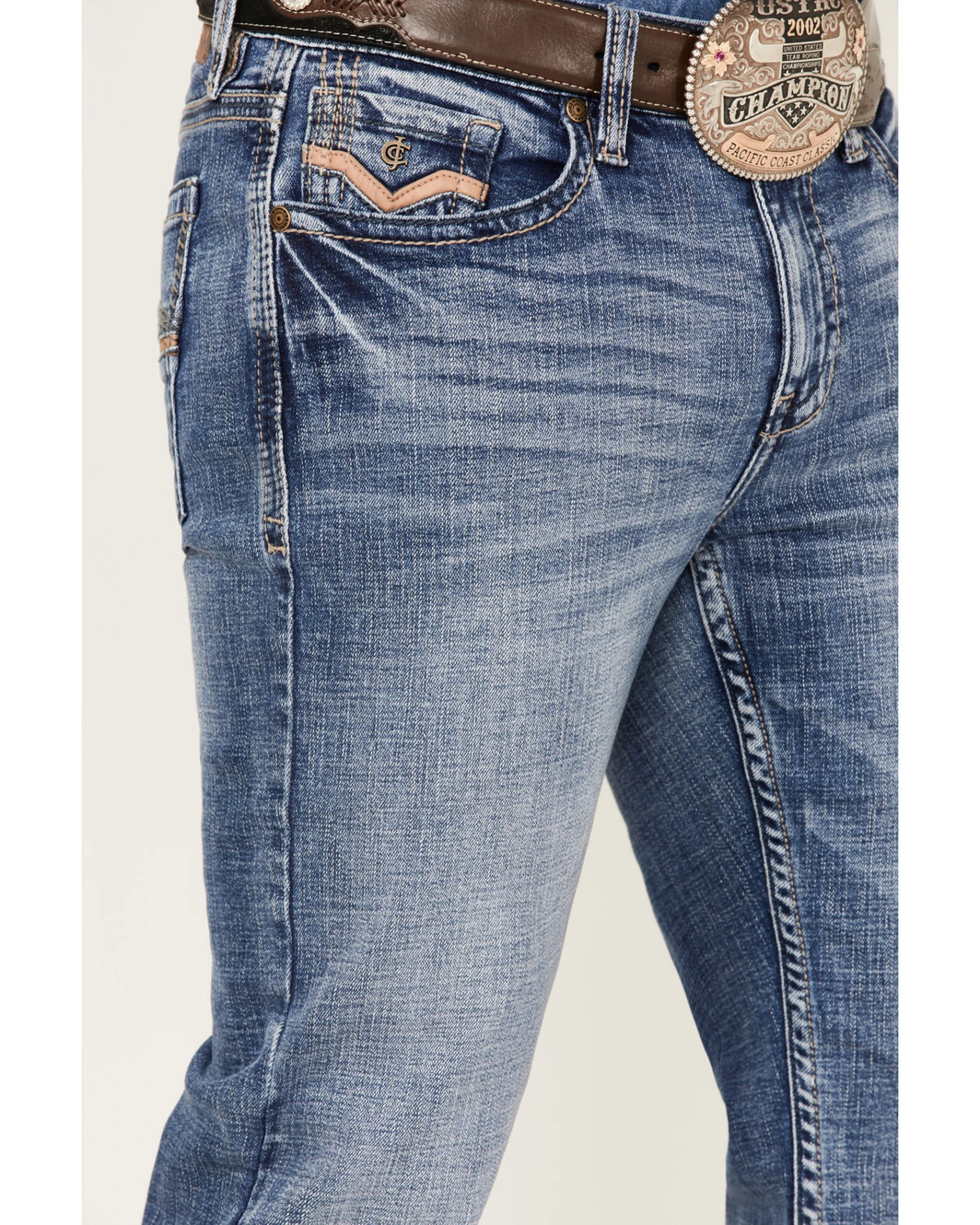 Cody James Men's Dice House Medium Wash Stretch Stackable Straight Jeans 2 Cody James Men's Dice House Medium Wash Stretch Stackable Straight Jeans - Image 2