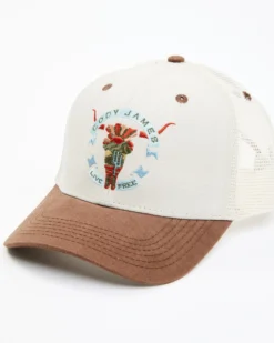 Cody James Men's Live Free Printed Embroidered Skull Mesh-Back Ball Cap 